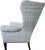 English Chesterfield Style Blue Houndstooth Tufted Back Wingback Chair For Sale In New York - Image 6 of 18