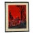 Mid 20th Century Signed Original Woodcut Print "Conflagration" Barbara Shannon Edition 3/3 Expressionist Framed 10x8 For Sale