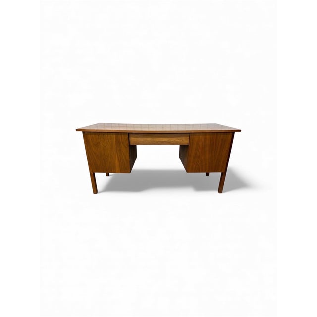 Mid-Century Modern Walnut Writing Desk For Sale - Image 11 of 11