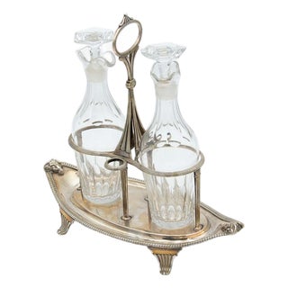 Cruet with Silver Structure, Set of 3 For Sale