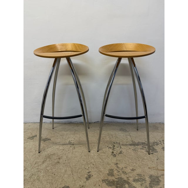 1990s Sigurdur Thorsteinsson Lyra Bar Stools for Magis, Italy - A Pair For Sale - Image 5 of 18