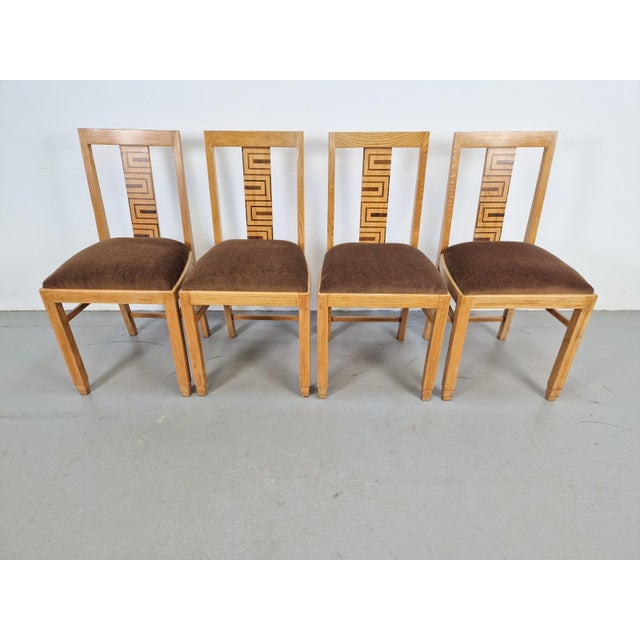 Art Deco Arts and Crafts Dining Chairs, 1930s, Set of 4 For Sale - Image 4 of 18
