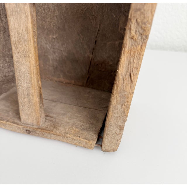 Brown Antique Primitive Pine Grain Scoop Object For Sale - Image 8 of 10