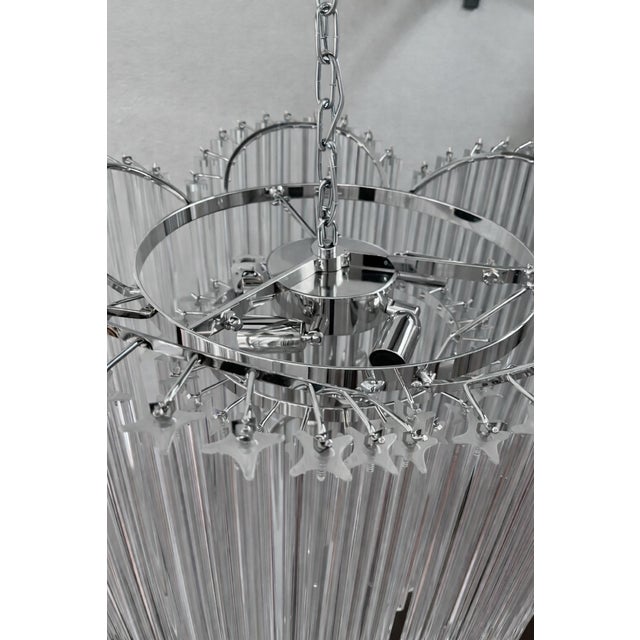 2010s Murano Glass Sputnik Quadriedro Spyral Italian Chandelier For Sale - Image 5 of 6