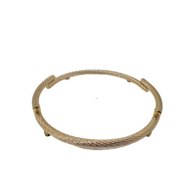 Golden Rope Serving Tray from CL Design, Germany, 1970s For Sale - Image 10 of 10