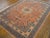 Chinese Lovely Orange-Tangerine Background Color With Medallion-Crest Design Antique Chinese Kansu Small Rug For Sale - Image 3 of 7