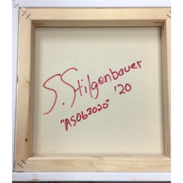 Acrylic on 12” by 12”. Stretched Canvas. Artist signed on the back side with S. Stilgenbauer (CA Artist Stephen...