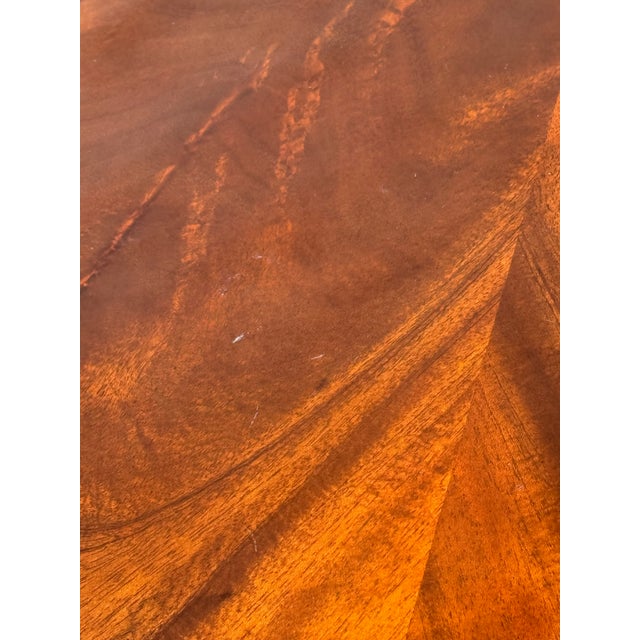 Late 20th Century Flame Mahogany Banded Regency Coffee Table For Sale - Image 10 of 11