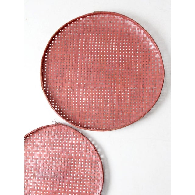 Vintage Painted Tobacco Baskets Pair For Sale - Image 6 of 12