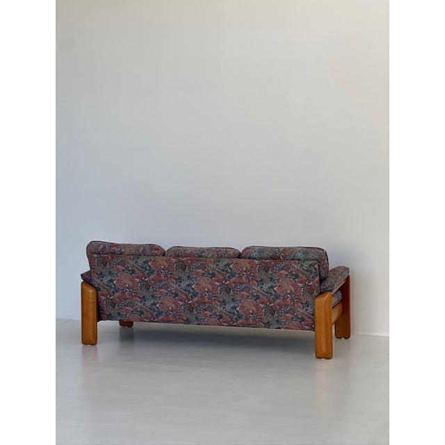 Three-Seater Wooden and Fabric Sofa from Mobil Girgi, 1970s For Sale - Image 14 of 15