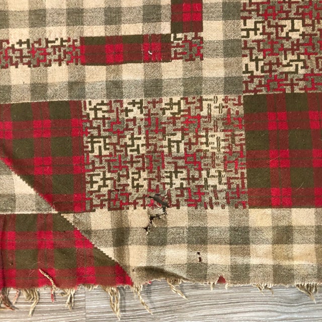 Textile Antique Scottish Wool Throw For Sale - Image 7 of 12