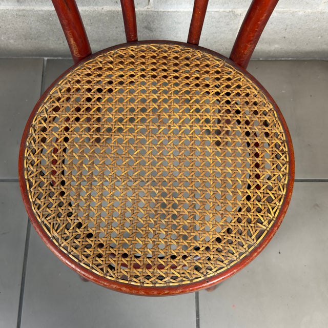 Wood Vintage Chairs in Bent Wood and Vienna Straw, 1960s, Set of 2 For Sale - Image 7 of 13