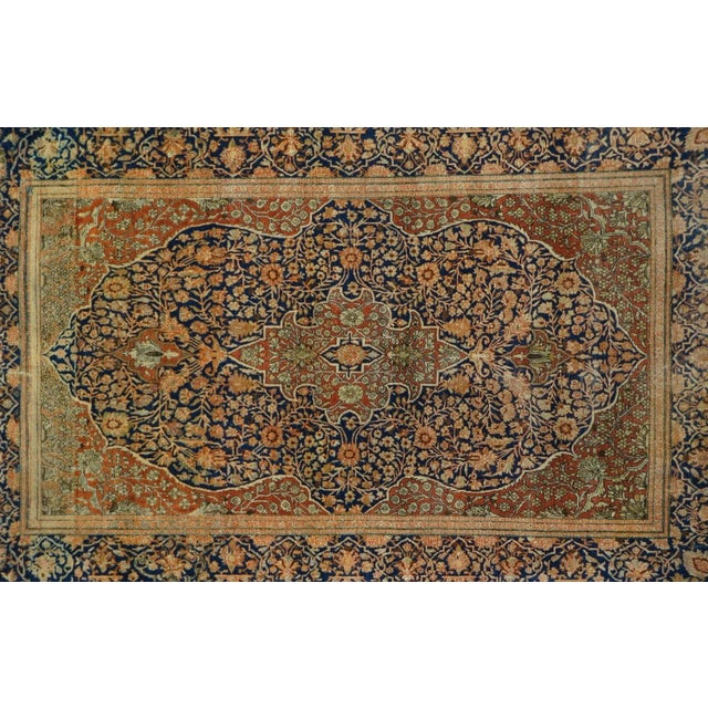 Late 18th Century Antique Mohtasham Kashan Rug 4'3'' X 6'9'' For Sale - Image 5 of 11