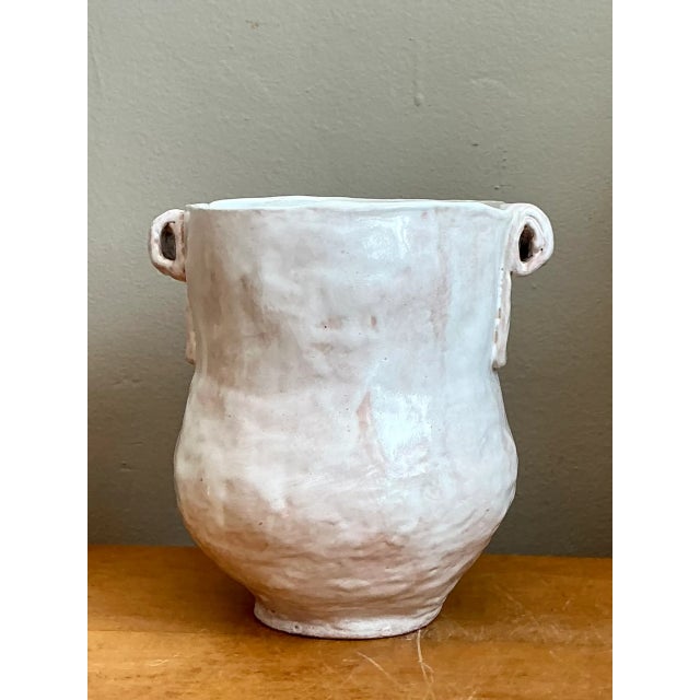 Vintage Biomorphic Ceramic Vase With Handles For Sale - Image 12 of 12