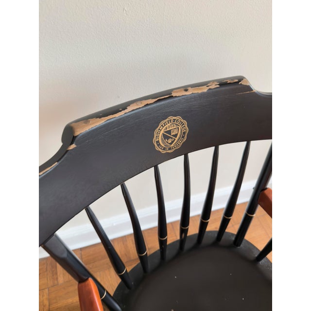 Late 20th Century University of Chicago Captain’s Chair, Windsor-Style Armchair For Sale - Image 10 of 17