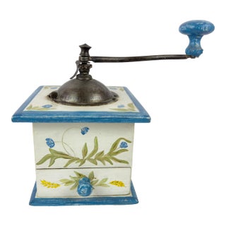 Peugeot Frères Hand-Painted Coffee Grinder, France, Mid-20th Century For Sale