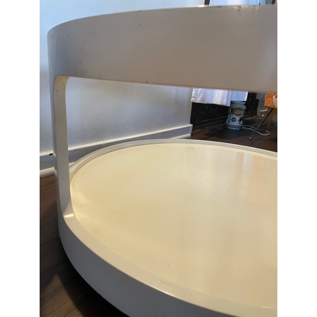 1980s Joe Colombo Style Modern Round Coffee Table For Sale In Los Angeles - Image 6 of 7