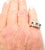Gold Van Cleef & Arpels 18k Yellow Gold Emerald Diamond Fleurette Ring, size 4.75 For Sale - Image 8 of 9