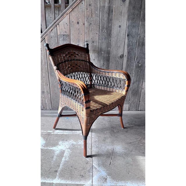 Vintage Wicker Bedroom Armchair For Sale - Image 12 of 12