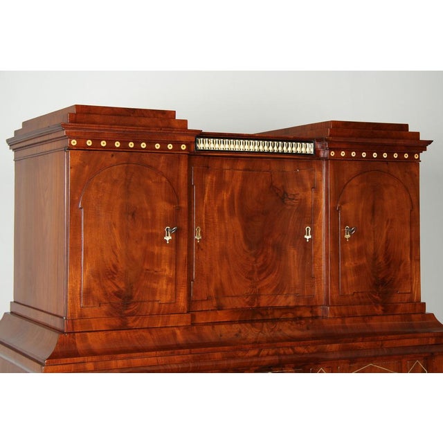 Wood Danish Biedermeier Secretary with Secret Compartments, 1830 For Sale - Image 7 of 18