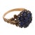 Late 19th Century Victorian Sapphire Diamond 10k Yellow Gold and Silver Cluster Ring, Size 8.25 For Sale - Image 4 of 6