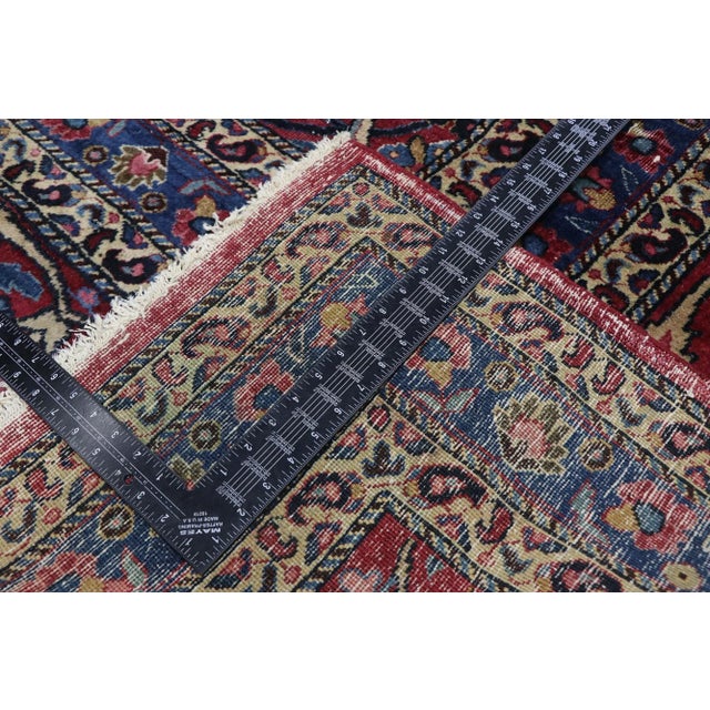 Early 20th Century Antique Persian Mashhad Rug - 10'05 X 18'11 For Sale - Image 5 of 9