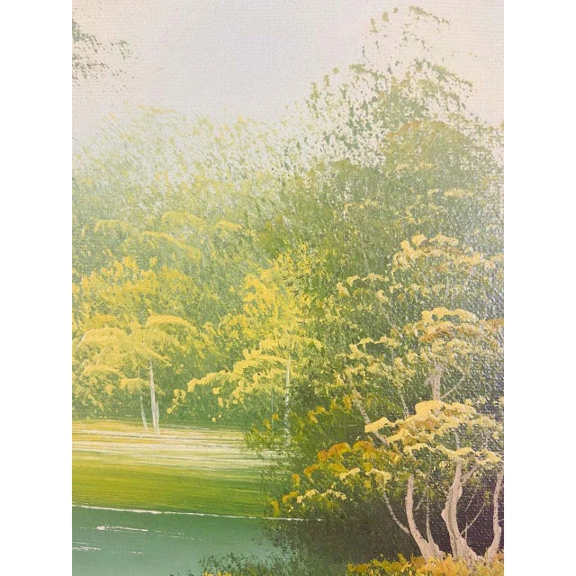 1980s Landscape Oil on Canvas Framed Painting Signed Artist Bowen For Sale - Image 5 of 12