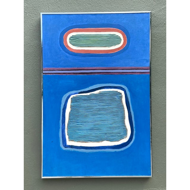 Contemporary Vintage Aboriginal Mixed Media Abstract on Canvas For Sale - Image 3 of 12