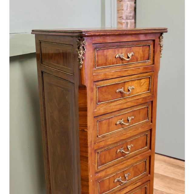 Tall French Louis XV Style Chest of Drawers For Sale - Image 4 of 8
