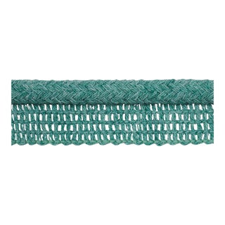 Schumacher Eubie Lip Cord Indoor/Outdoor in Aqua For Sale