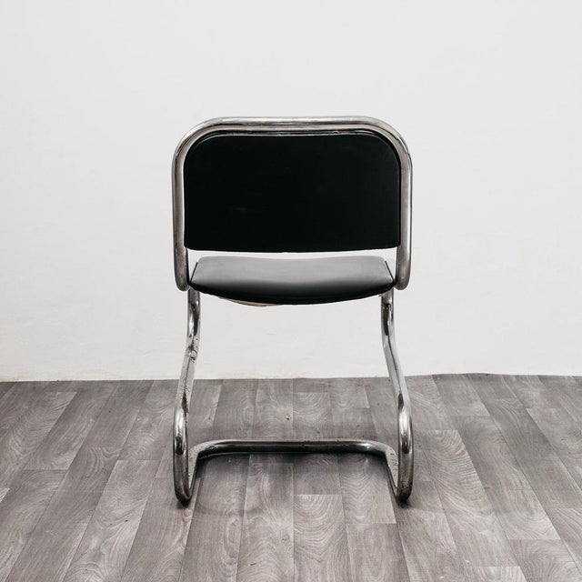 Vintage Chromed Steel Cantilever Chairs, 1970, Set of 4 For Sale - Image 6 of 14