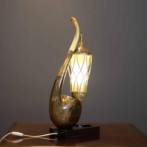 The So Called Pipe Lamp attributed to Aldo Tura, 1950s For Sale - Image 4 of 8