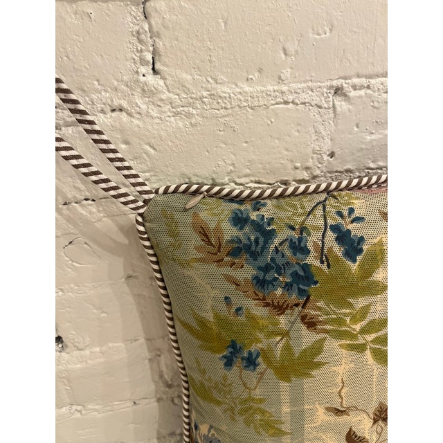 Walnut Pine Stool, Cord Seat + Pierre Frey "Mortefontaine" For Sale In Minneapolis - Image 6 of 7