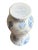 Hand Painted Blue & White Glass Vase For Sale - Image 4 of 5