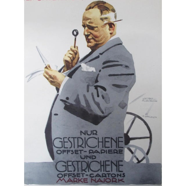 Art Deco 1926 Original German Art Deco Poster, Der Offsetdruck For Sale - Image 3 of 3