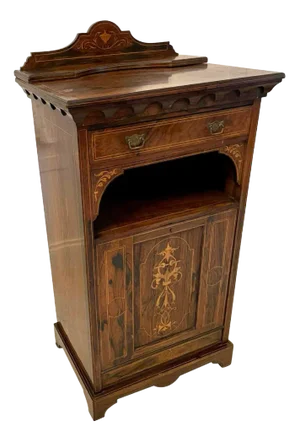 Antique Edwardian Rosewood Inlaid Side Cabinet