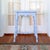 Sky Blue Early 20th Century Blue Painted Scalloped American Farmhouse Side Table For Sale - Image 8 of 18
