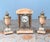 Metal Belle Epoque French Clock Set Marble Champleve Garniture, 1880 For Sale - Image 7 of 7