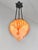 Metal French Art Deco Pendant Light by Le Verre Francais Schneider - 1925 Cameo Lantern France For Sale - Image 7 of 15