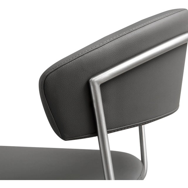 Metal Cosmo Grey Steel Bar Stool For Sale - Image 7 of 12