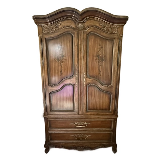 1960s Drexel Heritage French Provincial Wardrobe Armoire For Sale