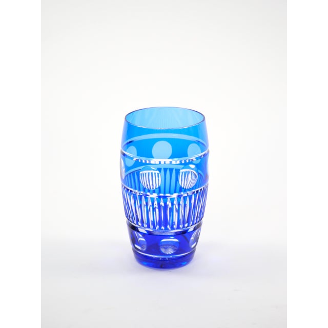 Val Saint Lambert Cobalt Blue Tableware Crystal Water, Service for 12 People For Sale - Image 9 of 13