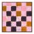 Virginia Chamlee Checkerboard 1 by Virginia Chamlee in Walnut Frame, Small Art Print on Canvas For Sale - Image 4 of 4