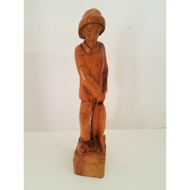 Vintage "Pierre Debois" Olive Wood Sculpture. France For Sale In Phoenix - Image 6 of 6