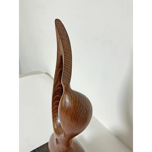 C. 1970s Abstract Figurative Carved Teak Sculpture For Sale In Boston - Image 6 of 8