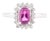 Sparkling Ruby Diamond Halo Engagement Ring Crafted in 14k Size 7 For Sale