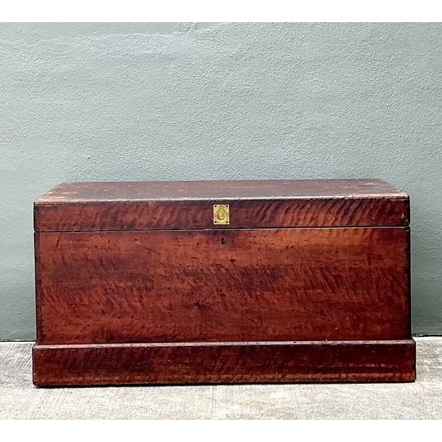 Vintage Cedar Lined Ships Trunk For Sale In West Palm - Image 6 of 12