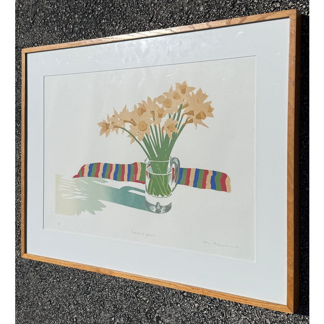 Postmodern "Daffodils & Legwarmers" 5/35 Silkscreen Limited Edition by Ilana Richardson For Sale - Image 3 of 9