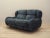 Vintage Italian Navy Blue Velour Sofa, 1970s For Sale - Image 3 of 15