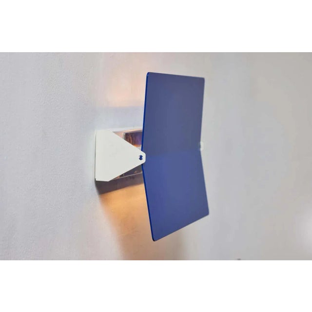 Not Yet Made - Made To Order Large Charlotte Perriand 'Applique à Volet Pivotant Plié' Wall Light in Blue For Sale - Image 5 of 12
